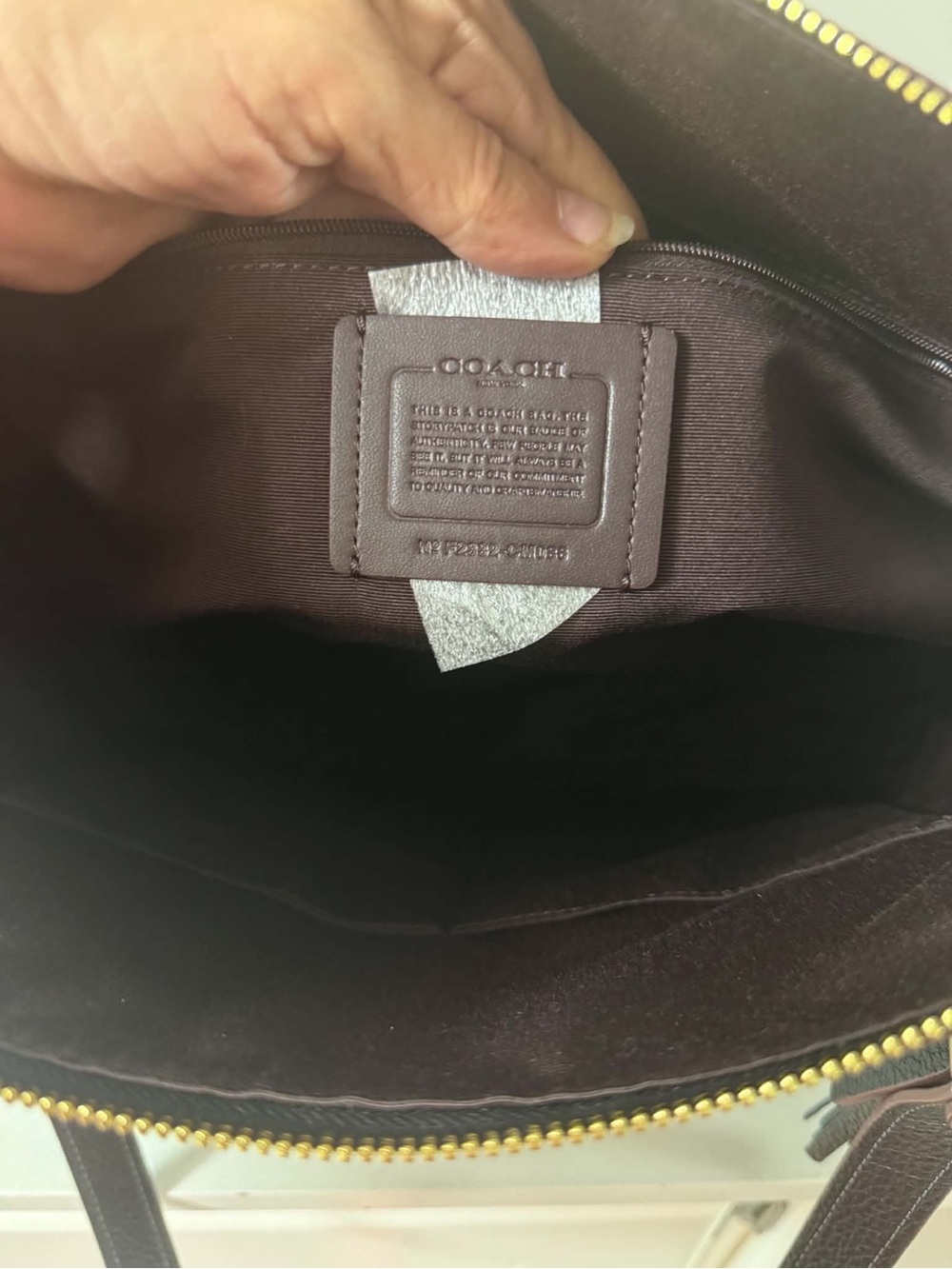 Coach Black Pebbled Leather Gallery Tote with Gold Hardware and Tassels - Picture 7 of 10